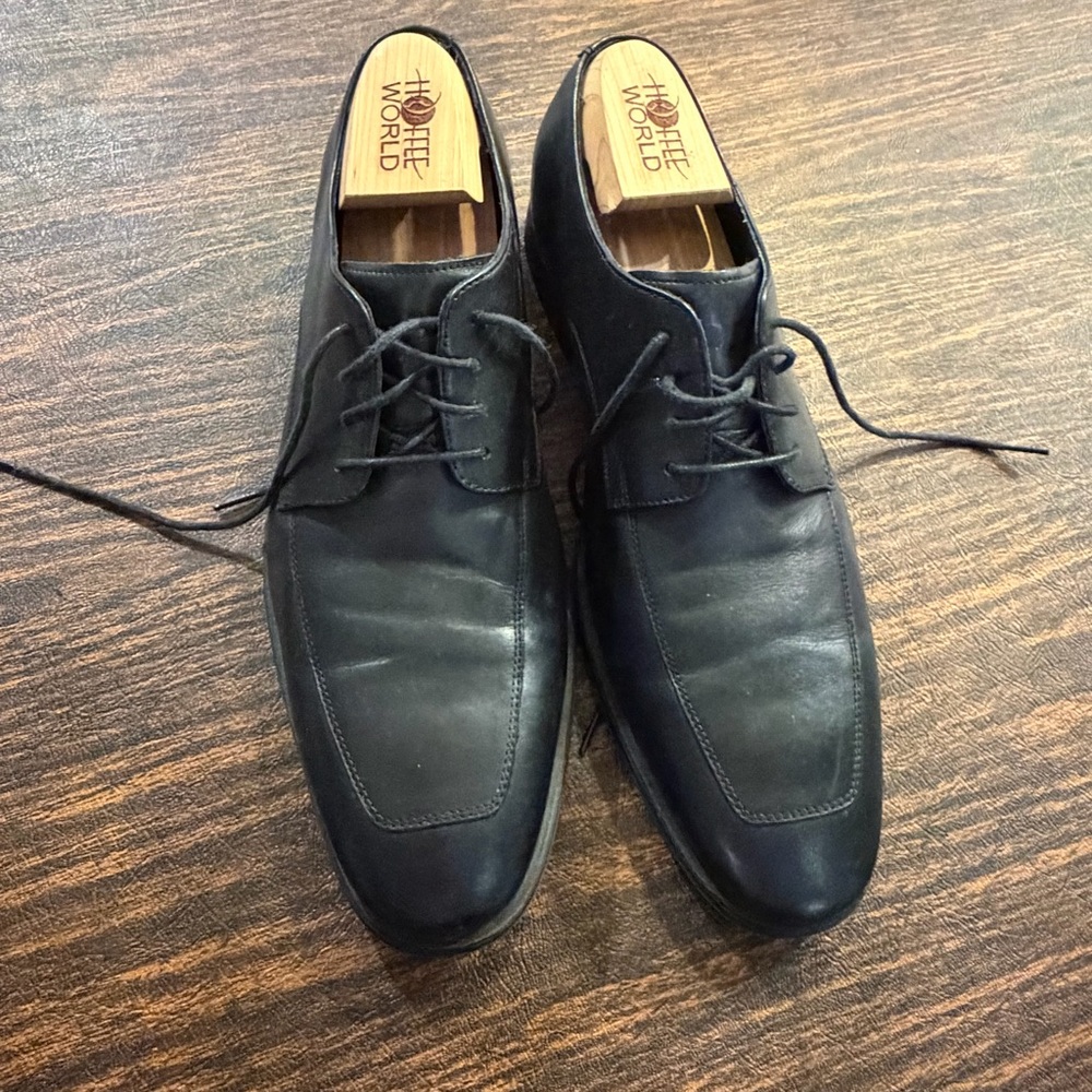 Cole Haan Black Leather Derby Dress Shoes